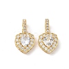 Brass Micro Pave Cubic Zirconia Pendants KK-Z139-05G-03-1