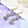 Natural Green Aventurine Earrings Dangle Earrings EJEW-TA00653-03-1