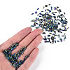 Metallic Colours Glass Bugle Beads SEED-N005-001-D02-5