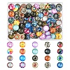 100Pcs Printed Glass Half Round Dome Cabochons GGLA-FS0001-13-1