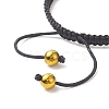 4Pcs 4 Color Synthetic Hematite & Alloy Skull Braided Bead Bracelets Set BJEW-JB09215-6