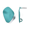 Spray Painted Iron Stud Earring Findings IFIN-N008-020C-3