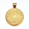 Flat Round Alloy Pendant Cabochon Settings PALLOY-A15654-AG-NF-2