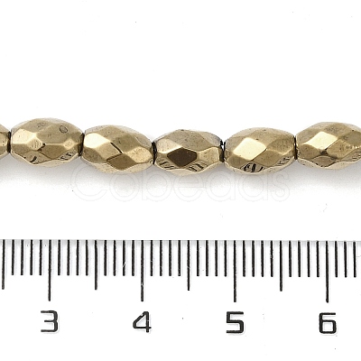 Electroplated Strong Magnetic Synthetic Hematite Beads Strands G-P518-02D-1