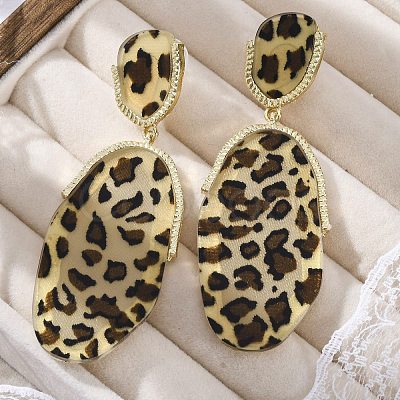 Alloy acrylic Dangle Stud Earrings LS-EJEW-M074-01G-01-1