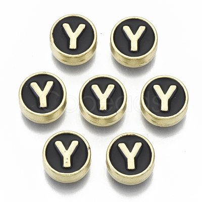 Alloy Enamel Beads X-ENAM-S122-028Y-NR-1