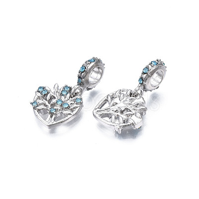 Rack Plating Alloy European Dangle Charms MPDL-N039-220A-1