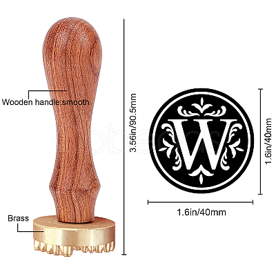 1Pc Golden Tone Brass Stamp Head DIY-CP0007-82W-1