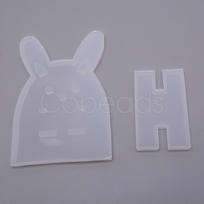 Rabbit Cellphone Holder Silicone Molds DIY-WH0176-14-1