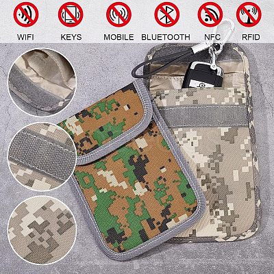 Olycraft 2Pcs 2 Style Tactical Mobile Phone Radiation Protection Shielding Bags AJEW-OC0003-62-1