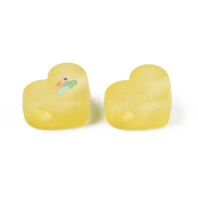 Transparent Printed Acrylic Beads MACR-S373-124-H12-1