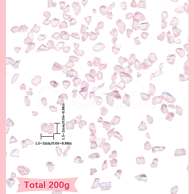 SUNNYCLUE Transparent Electroplate Crushed Glass Craft GLAA-SC0001-98A-03-1