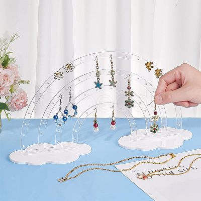 Acrylic Earring Display Stands EDIS-WH0029-11B-1