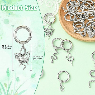 24Pcs 12 Styles Snake Alloy Shoes Charms HJEW-CJ00084-1