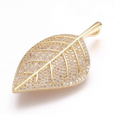 Brass Micro Pave Cubic Zirconia Pendants ZIRC-E124-67-1