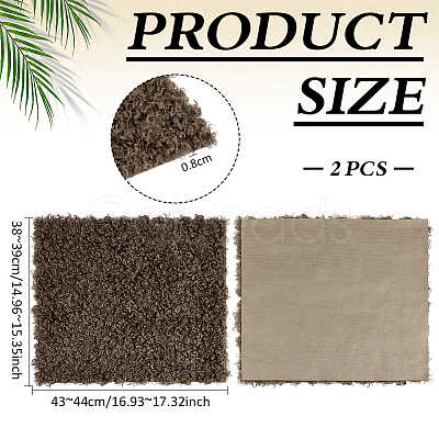 2Pcs Wool Hair Fabric DIY-PH0038-56E-1