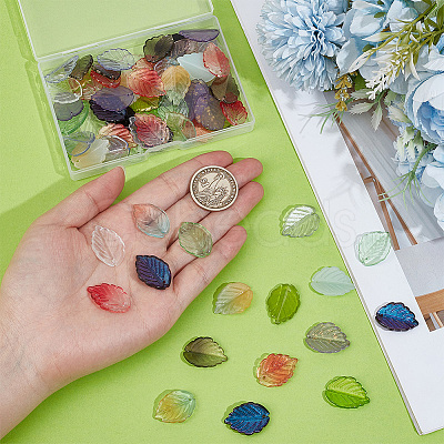 70Pcs Electroplate Transparent Glass Beads EGLA-PA0001-46-1