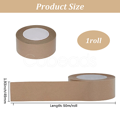 50M Kraft Paper Adhesive Tape AJEW-WH20098-089-1