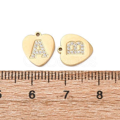 304 Stainless Steel Cubic Zirconia Pendants Set STAS-A125-04G-1