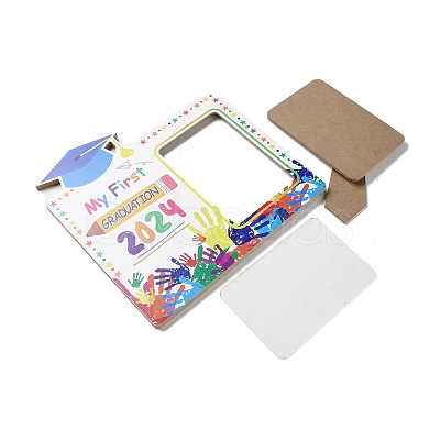 Graduate Theme Wooden Photo Frame AJEW-D069-01D-1