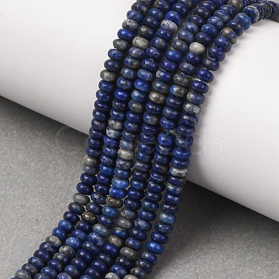 Natural Lapis Lazuli Beads Strands G-P354-10-4x2mm-1