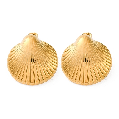 304 Stainless Steel Stud Earrings EJEW-F357-01G-03-1
