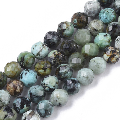 Natural African Turquoise(Jasper) Beads Strands G-S361-5mm-002-1