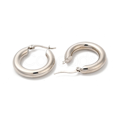 Non-Tarnish 304 Stainless Steel Huggie Hoop Earrings for Women EJEW-Q767-01B-P-1