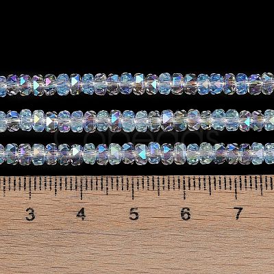 Electroplate Glass Beads Strands GLAA-Q105-03F-1