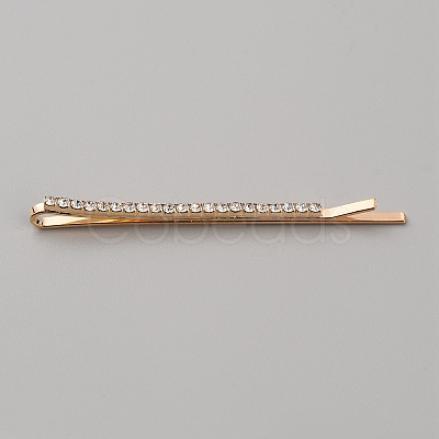 Zinc Alloy Rhinestone Hair Bobby Pins PHAR-WH0018-02B-KCG-1