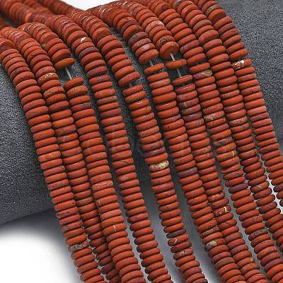 Frosted Natural Red Jasper Beads Strands G-K389-C16-01-1