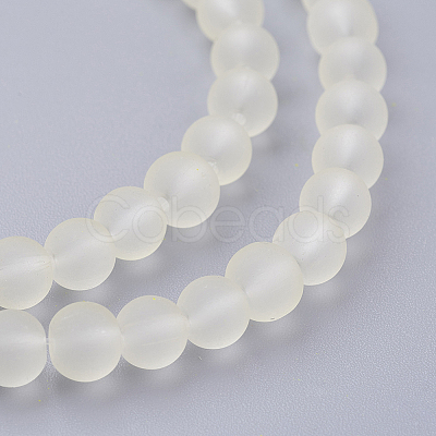 Baking Paint Transparent Glass Bead Strands GLAA-S031-6mm-23-1