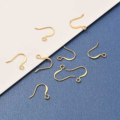 Brass Earring Hooks KK-F824-012G-1