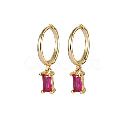 Real 18K Gold Plated 925 Sterling Silver Dangle Hoop Earrings for Women SY2365-2-1