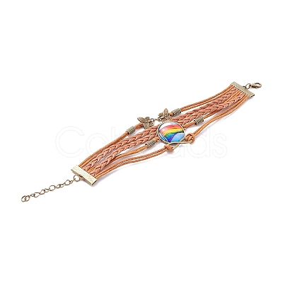 Rainbow Pride Bracelet LS-BJEW-F426-01C-1
