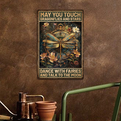 Vintage Metal Tin Sign AJEW-WH0189-559-1