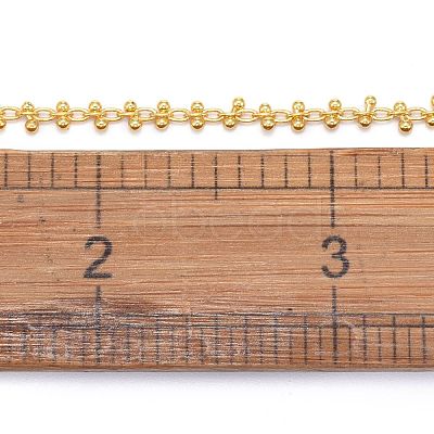 Handmade Brass Beaded Chains CHC-I006-02G-1
