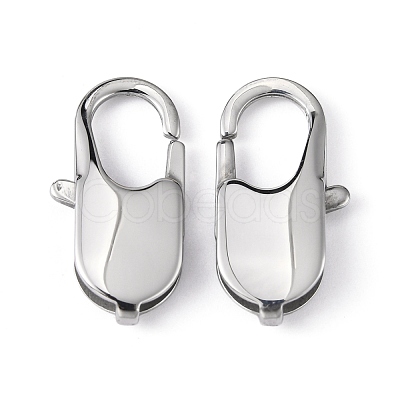 Tarnish Resistant 201 Stainless Steel Lobster Claws Key Clasps STAS-Q131-1