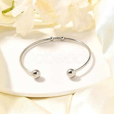 Tarnish Resistant Fashion 304 Stainless Steel Cuff Bangles Torque Bangles X-BJEW-H473-01P-1