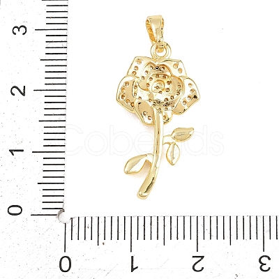 Valentine's Day Brass Micro Pave Clear Cubic Zirconia Pendants KK-D258-07G-08-1
