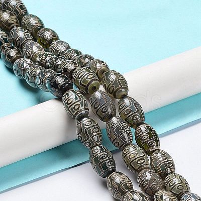 Tibetan Style dZi Beads Strands TDZI-E005-01K-1