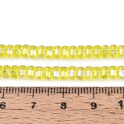 Electroplate Transparent Glass Beads Strands EGLA-N022-09A-B08-1