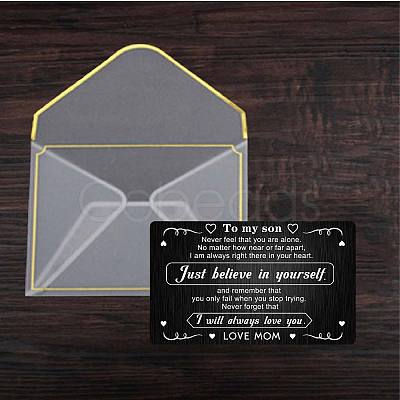 Rectangle 201 Stainless Steel Custom Blank Thermal Transfer Wallet Card DIY-WH0252-014-1