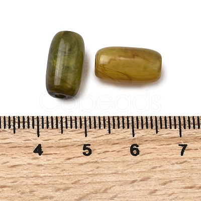 Opaque Acrylic Beads OACR-WH0055-01B-1