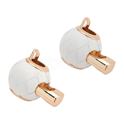 Spray Painted Zinc Alloy Cord Lock Clasp FIND-WH0111-157A-1