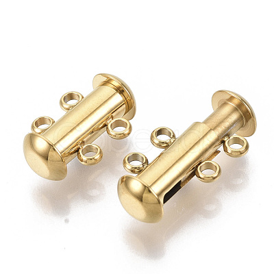 201 Stainless Steel Slide Lock Clasps STAS-S079-157G-1