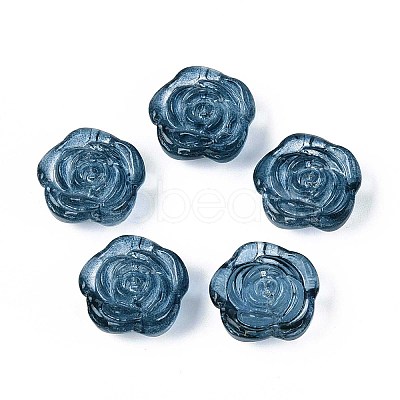 Baking Paint Transparent Glass Beads DGLA-N018-01A-1