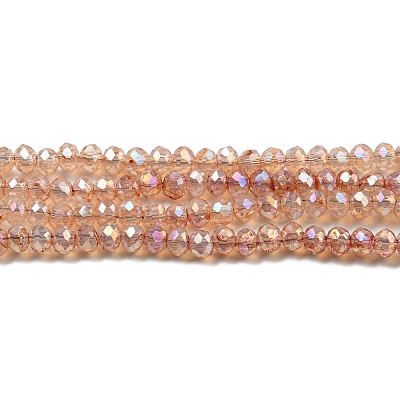 Transparent Baking Paint Glass Beads Strands DGLA-F002-02A-05-1