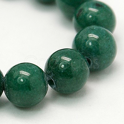 Natural Mashan Jade Round Beads Strands G-D263-10mm-XS26-1