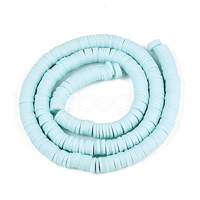 Handmade Polymer Clay Beads Strands CLAY-R089-6mm-032-1
